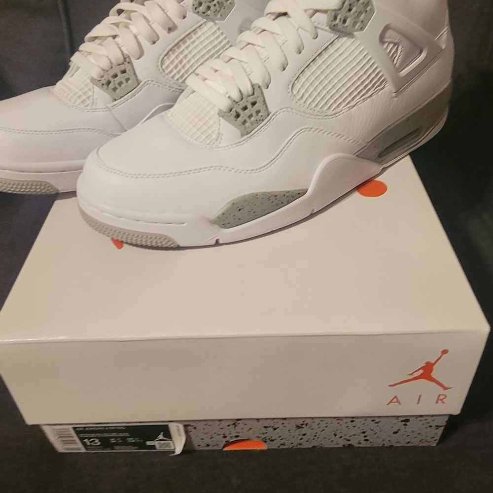Jordan White and Gray Sneakers